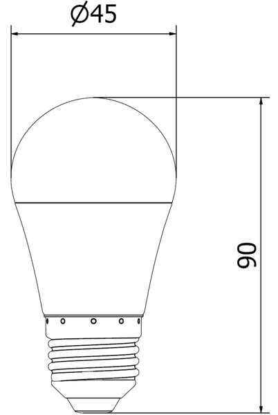 Mexen Nova, Bec LED E27, G45, 8W, rece - 6500K, 840 lm - L101-E27-0865-01