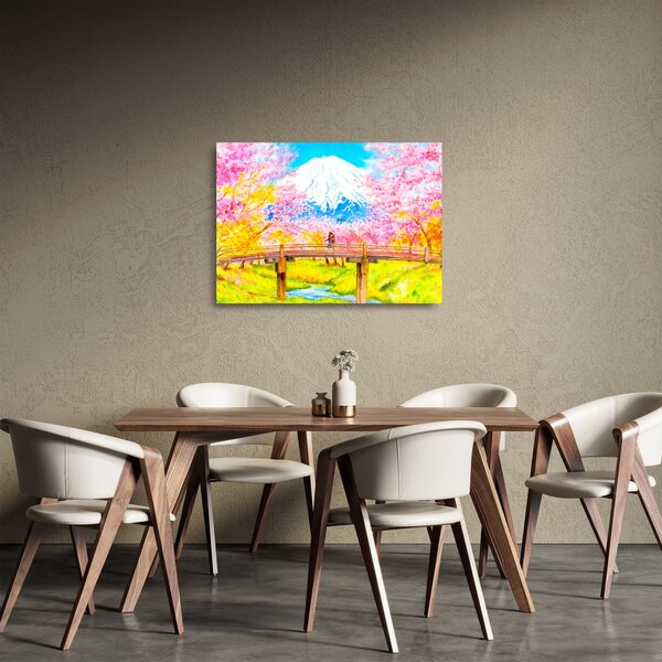 Tablou pe sticlă - Cuplu pictat, acuarelă (70x50 cm)