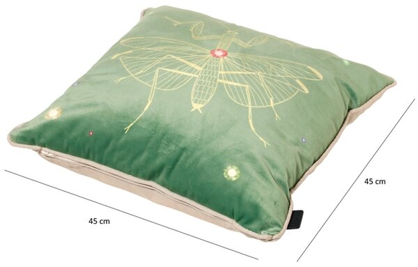 Perna decorativa INSECT 45x45 cm, verde