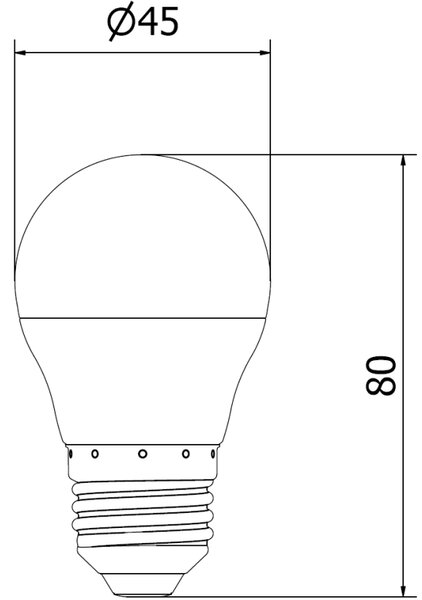 Mexen Nova, Bec LED E27, G45, 7W, rece - 6500K, 735 lm - L101-E27-0765-01