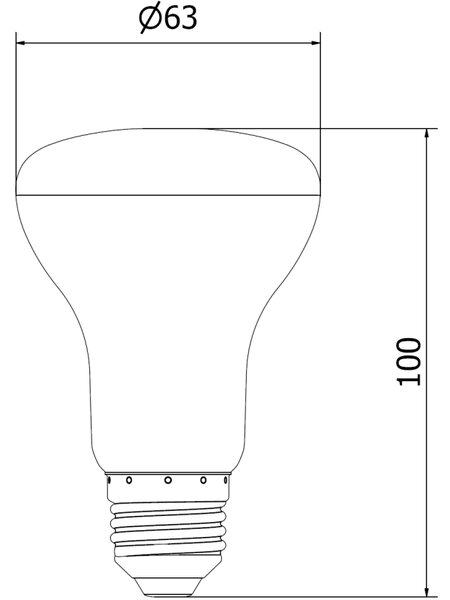 Mexen Nova, Bec LED E27, R63, 8W, Rece - 6500K, 840 lm - L104-E27-0865-01