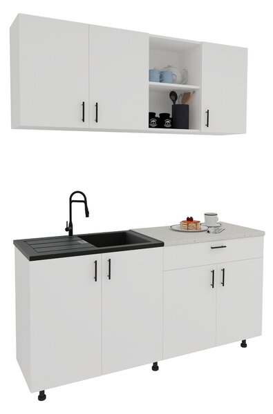 Bucatarie haaus Roma, Alb, L 160 cm