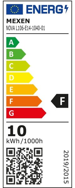 Mexen Nova, Bec LED cu flacără E14, C37, 10W, Cald - 3000K, 1055 lm - L106-E14-1030-01
