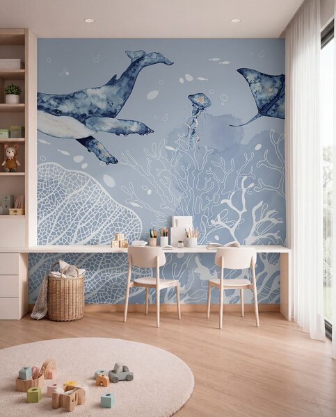 Tapet Minuni subacvatice ale vieții marine, Fototapet Marea, w00848 : Uwalls.ro