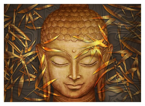 Tablou pe sticlă - Buddha de aur (70x50 cm)