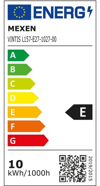 Mexen Vintis, Bec LED E27, G95, 10W, Cald - 2700K, 1320 lm, transparent - L157-E27-1027-00