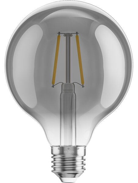 Mexen Vintis, Bec LED E27, G95, 2W, Cald - 2200K, 150 lm, fumuriu - L157-E27-0222-70