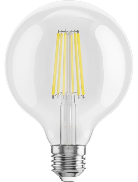 Mexen Vintis, Bec LED E27, G95, 10W, Neutru - 4000K, 1320 lm, transparent - L157-E27-1040-00