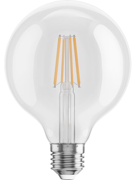 Mexen Vintis, Bec LED E27, G95, 4W, Cald - 2700K, 470 lm, transparent - L157-E27-0427-00