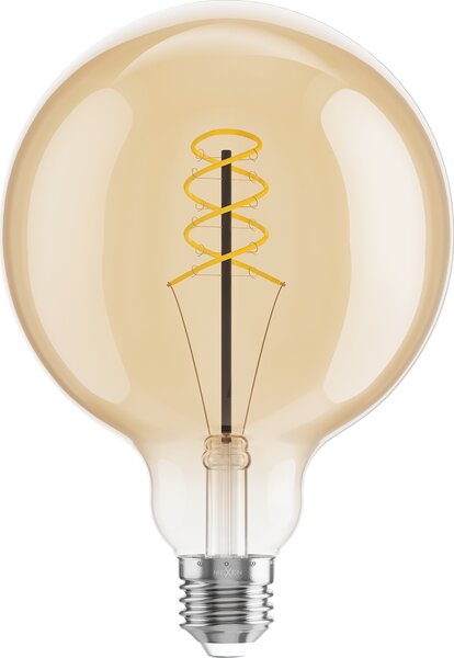 Mexen Vintis, Bec LED spiralat E27, G125, 6W, Cald - 2200K, 530 lm, chihlimbar - L168-E27-0622-50