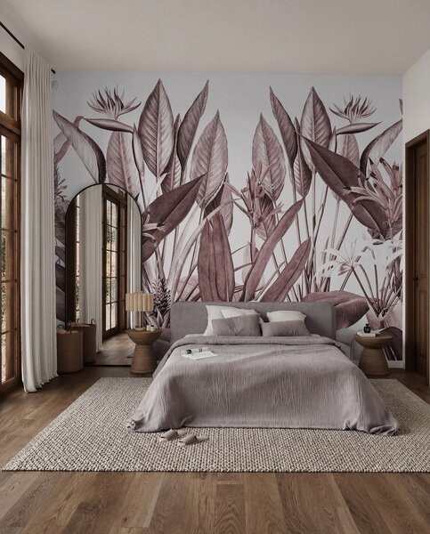 Tapet Flora tropicală în tonuri senine, Fototapet Natură, u96833v1 : Uwalls.ro
