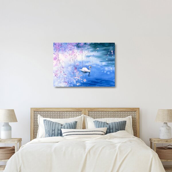 Tablou pe sticlă - Lacul magic (70x50 cm)