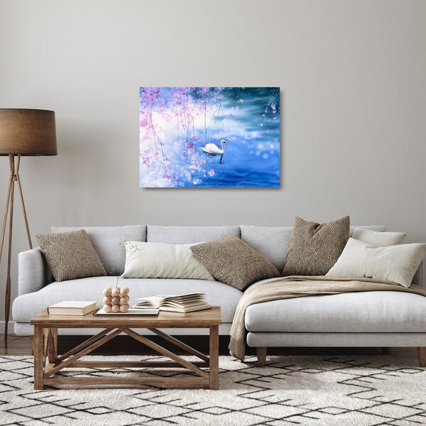 Tablou pe sticlă - Lacul magic (70x50 cm)