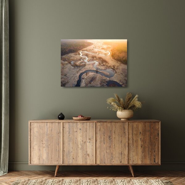 Tablou pe sticlă - Răsărit la Meander (70x50 cm)