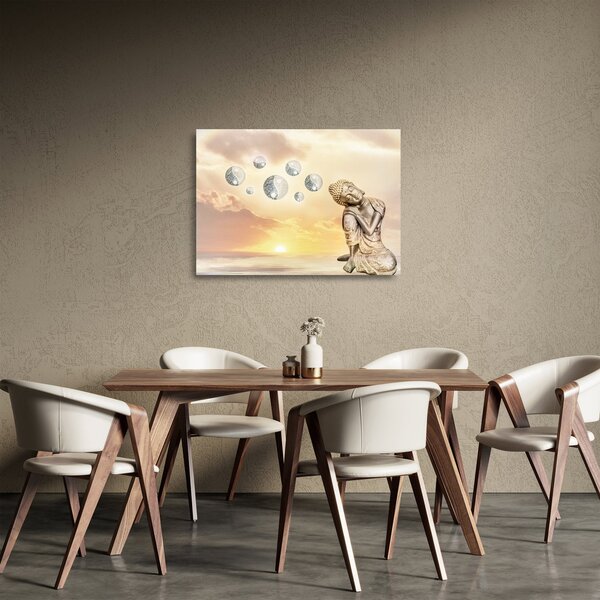 Tablou pe sticlă - Timp pentru meditații (70x50 cm)