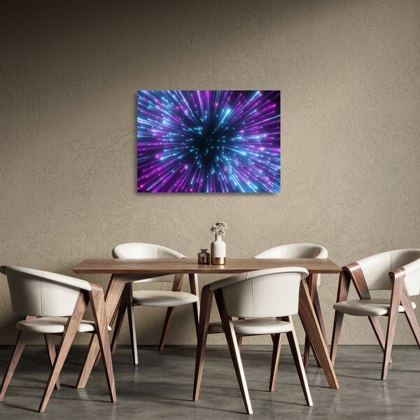 Tablou pe sticlă - Spațiu neon (70x50 cm)
