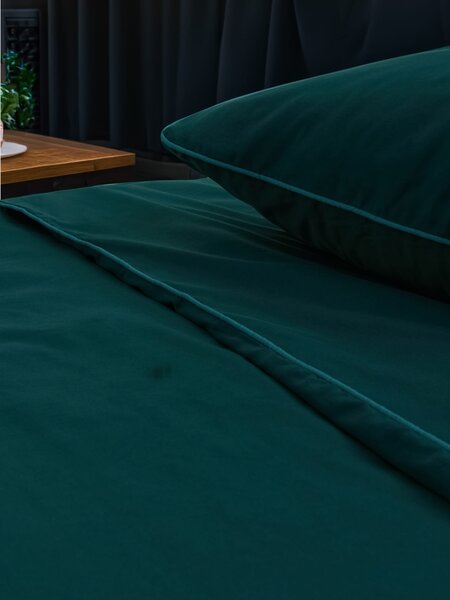 Sinsay - Lenjerie de pat din satin 200x220 - albastru-verzui