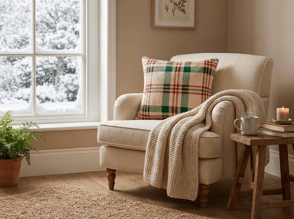 Fata de perna cocolino WINTER PLAID 45x45 cm, colorat