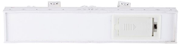 Decorațiune LED din lemn SAT, albă lungime 30 cm