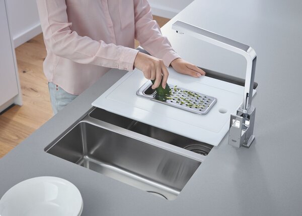 Grohe Eurocube baterie bucătărie pe picior StarLight Chrome 31255000