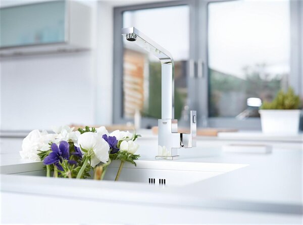 Grohe Eurocube baterie bucătărie pe picior StarLight Chrome 31255000