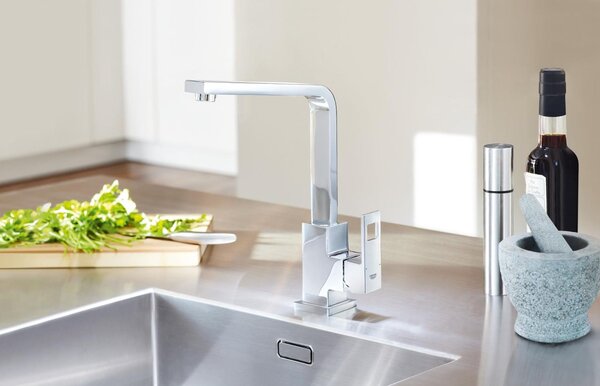 Grohe Eurocube baterie bucătărie pe picior StarLight Chrome 31255000