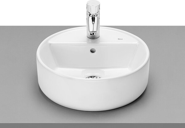 Roca Gap lavoar 40x40 cm rotund de blat alb luciu A3270MKS00