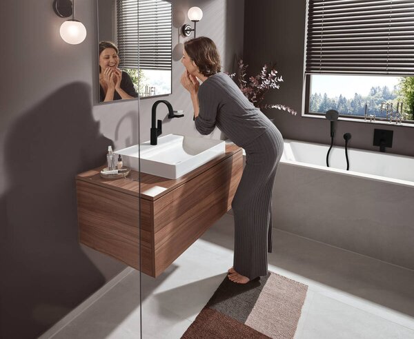 Hansgrohe Vivenis baterie lavoar stativ negru 75032670
