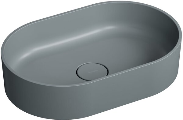 Omnires Ovo M+ lavoar 55x36 cm ovale de blat gri/piatră mat OVOUNAG