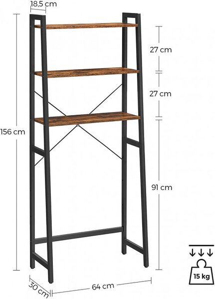 Raft pentru Toaleta Vasagle, 64x30x156cm