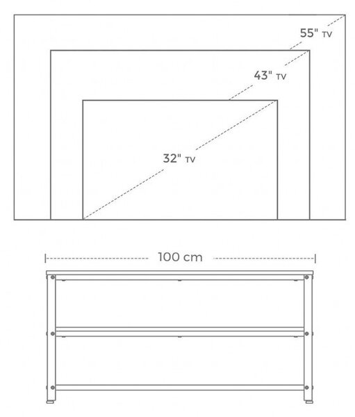 Comoda Vasagle, 100x40x52cm