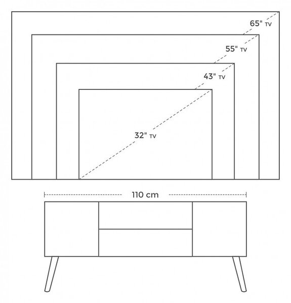 Comoda Vasagle, 110x40x49.5cm
