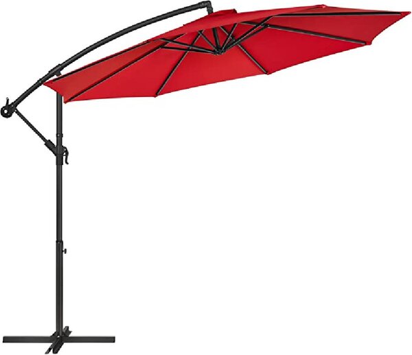 Umbrela de soare, Songmics, 300 cm, UPF 50+, Rosu