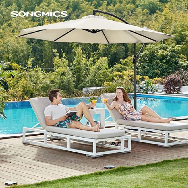 Umbrela de soare, Songmics, 300 cm, UPF 50+, Bej
