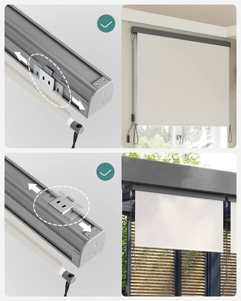 Copertina verticala, Songmics, 1.6m x 2.5m, Bej