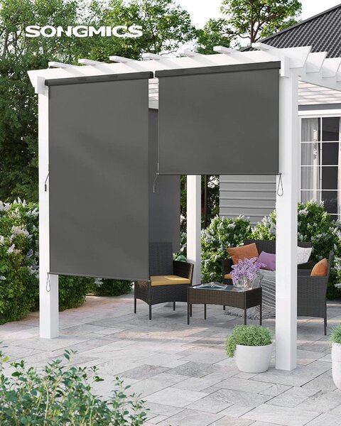 Copertina verticala, Songmics, 140 x 250 cm, Gri