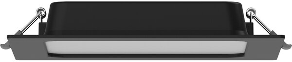 Mexen LDRR, Lampă de tavan încastrată LED 17 x 17 cm, 12W, neutru - 4000K, 1320 lm, negru - L211-017-1240-70