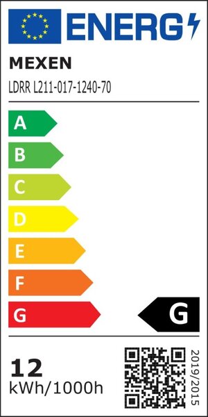 Mexen LDRR, Lampă de tavan încastrată LED 17 x 17 cm, 12W, neutru - 4000K, 1320 lm, negru - L211-017-1240-70