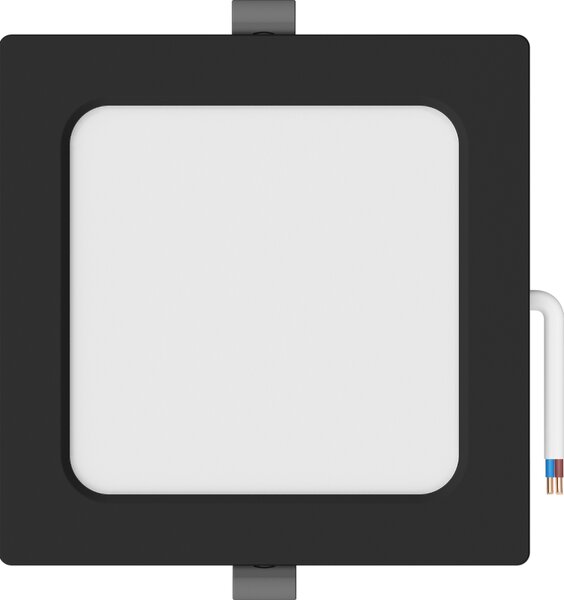 Mexen LDRR, Lampă de tavan încastrată LED 14 x 14 cm, 9W, neutru - 4000K, 720 lm, negru - L211-014-0940-70