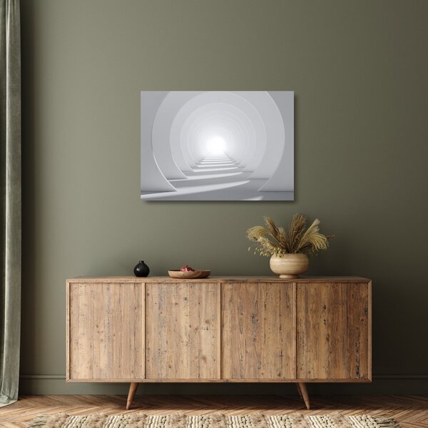 Tablou pe sticlă - 3D tunel (70x50 cm)