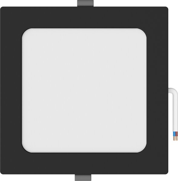 Mexen LDRR, Lampă de tavan încastrată LED 17 x 17 cm, 12W, neutru - 4000K, 1320 lm, negru - L211-017-1240-70