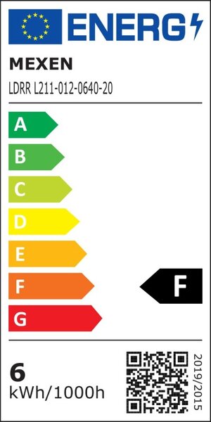 Mexen LDRR, Lampă de tavan încastrată LED 12 x 12 cm, 6W, neutru - 4000K, 600 lm, alb - L211-012-0640-20