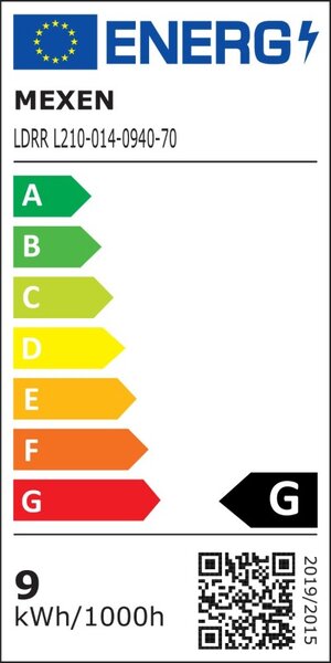 Mexen LDRR, lampă de tavan încastrată cu LED, diametru 12 cm 14 cm, 9W, neutru - 4000K, 720 lm, negru - L210-014-0940-70