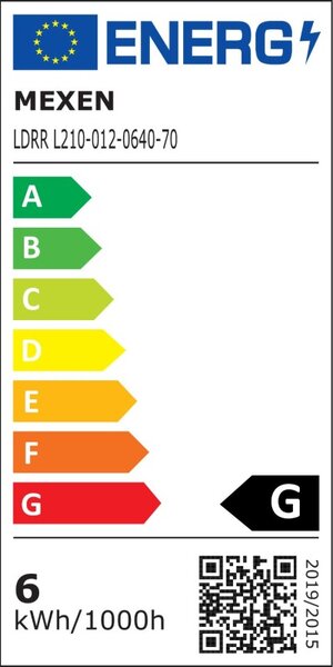Mexen LDRR, lampă de tavan încastrată cu LED, diametru 12 cm, 6W, neutru - 4000K, 390 lm, negru - L210-012-0640-70