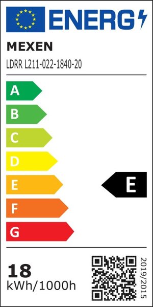 Mexen LDRR, Lampă de tavan încastrată LED 22 x 22 cm, 18W, neutru - 4000K, 1980 lm, alb - L211-022-1840-20