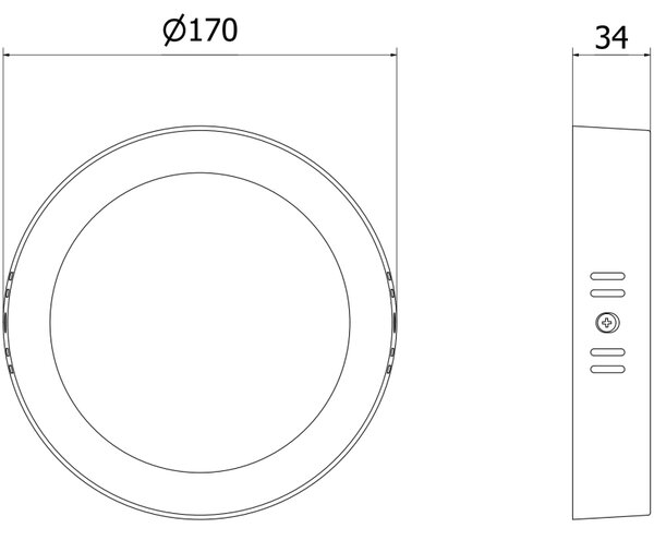 Mexen LDSR, plafonieră LED, diametru 17 cm, 12W, neutru - 4000K, 1320 lm, alb - L212-017-1240-20