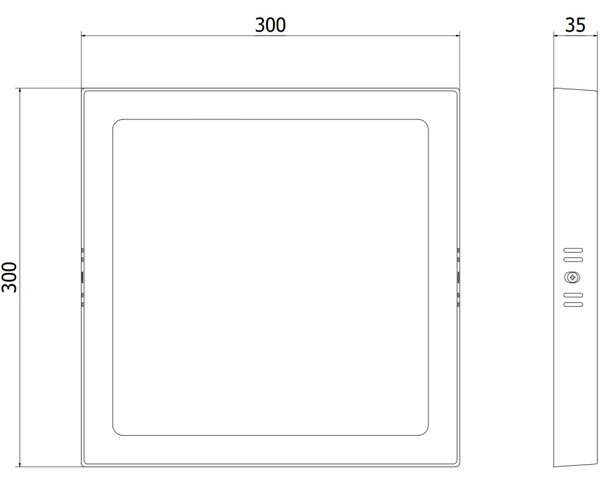 Mexen LDSS, plafonieră LED, dimensiune 30 x 30 cm, 24W, neutru - 4000K, 1920 lm, negru - L213-030-2440-70