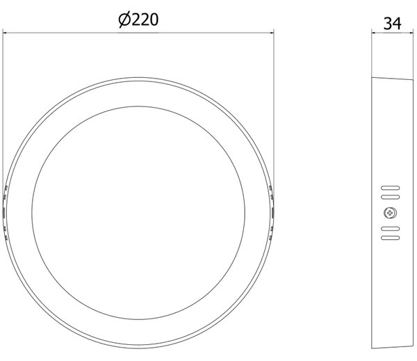 Mexen LDSR, plafonieră LED, diametru 22 cm, 18W, neutru - 4000K, 1980 lm, alb - L212-022-1840-20