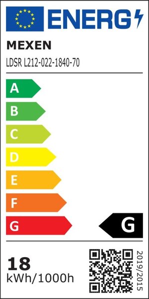 Mexen LDSR, plafonieră LED, diametru 22 cm, 18W, neutru - 4000K, 1440 lm, negru - L212-022-1840-70