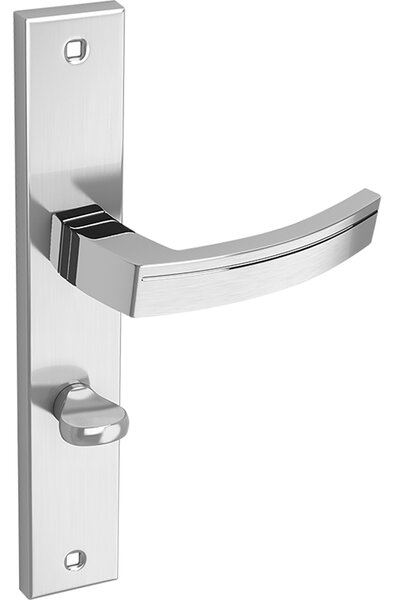 Mâner Kuchinox Parva pe feronerie lungă pentru uși de interior cu încuietoare pentru WC, satinat, LAV-KRV_113A